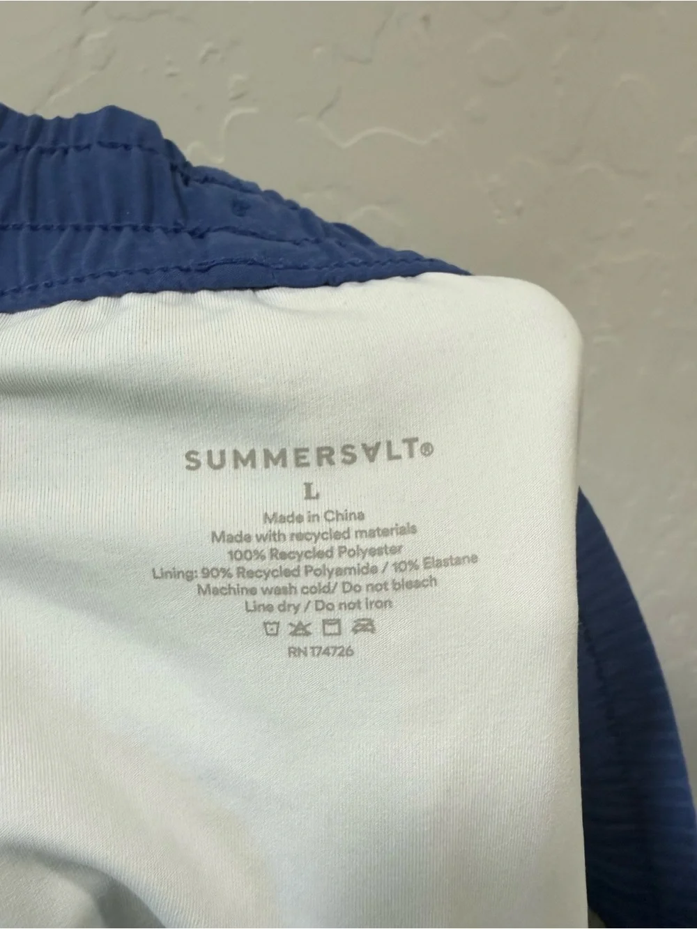 Summersalt Men's Blue Lagoon Swim Trunks Size L